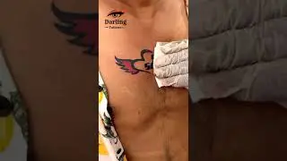 Wings with Name Tattoo idea,,Darling Tattoos  low price (Madurai - 9600586868)