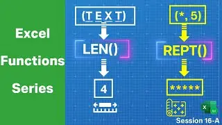 Excel TEXT Functions- LEN and REPT - Made Easy with Examples #exceltips #excel #exceltutorial #viral