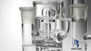 Bake Bros MAVERICK 18MM ASHCATCHER ATOMIC RECYLICER L CONFIG 90 CLEAR 12-962