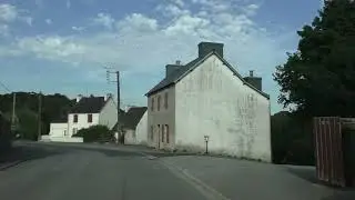 Driving  On The D117 From 29520 Ch&acirc;teauneuf-du-Faou To 29520 Poulodron, Finist&egrave;re, Brittany, France