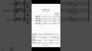 All My Life - (Woodwind Quartet) | SHEET MUSIC  #sheetmusic #woodwind