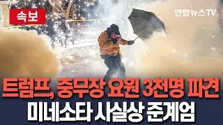 [🔴속보] 미네소타 사실상 준계엄…트럼프, ICE·국경순찰대 중무장 요원 3천명 파견…법원, 체포·구금 단속행위 제한 '가처분 명령' / 연합뉴스TV(YonhapnewsTV)