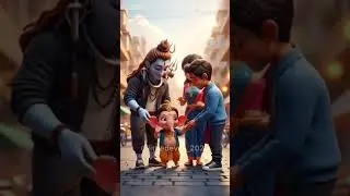 Ganesha & Parents Help Others! #viral #youtubeshorts #parvati #god #kid #helping #trending #cartoon