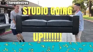 COUCHES & FLAMES ON THE CEILING!! BUILDING MY HOME STUDIO