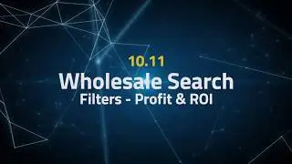 Tactical Arbitrage Instructions 10.11 - Wholesale Search - Filters - Profit & ROI