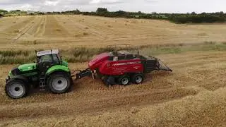 Harvest 2019 baling barley straw