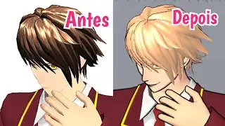 COMO MUDAR A TEXTURA DO CABELO DO BOY? 😍 sakura school simulator