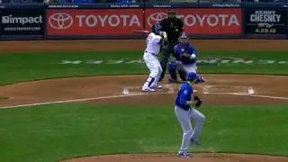 Eric Thames a two-run homer to straightaway center field
