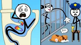 🤣 Thief Puzzle Game 🆚 Tricky Life | Brain Test Life Story | I Escaped Prison Using Only MY BRAIN!.