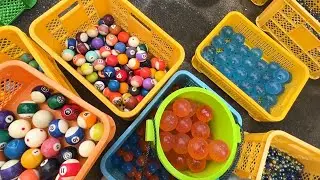 Marble Run ☆ Handmade Wooden Slope & Billiard Ball ASMR
