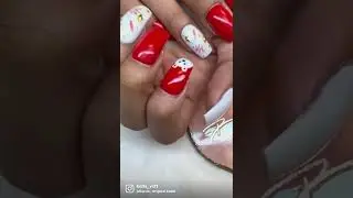 Hand Painted Nailart #handpainted #nailart #bella #acrylic