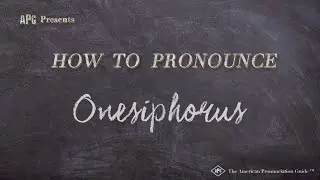 How to Pronounce Onesiphorus (Real Life Examples!)