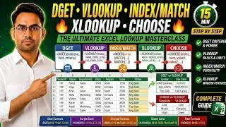 DGET Function vs All Lookup Functions in Excel | Complete Comparison with Examples