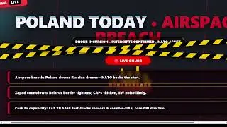 Poland Today: Airspace Breach&mdash;Drones Downed, NATO Assist | Sep 11, 2025
