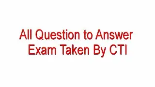 All Question Solutions with pdf of  CTI (Center of trade and investment) || Exam Taken By CTI-2020