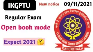 Ptu Regular Exam online 2021 || PTU . 09/11/2021 || ptu new notice today by @er.afzaltech1684