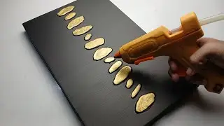 Textured Stones Painting using a Glue Gun