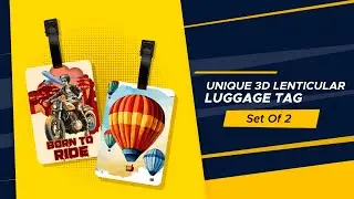 3D Lenticular Luggage Tag | Travel Theme (Set Of 2) | Ultra 3D Magic