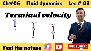 Terminal velocity class 11 physics | Ch 6 fluid dynamics || kpk board | feel the nature | urdu hindi