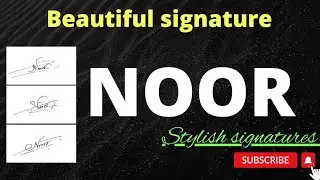 Noor signature style | N name signature style