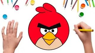 How to Draw Red from Angry Birds 🐦 | Super Easy Drawing for Kids!