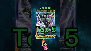Top 5 CHEAPEST Umbreon Pok&eacute;mon Cards 🌙 #shorts #top5 #umbreon