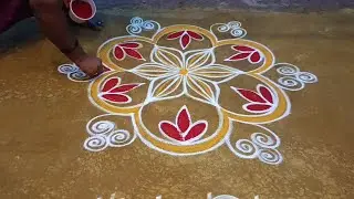 Thaimasam Beautiful Rangoli kolam/Big Rangoli kolam/muggulu/@thenmozhirangolis8602