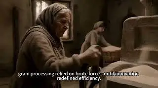 Traditional grain crushing amazing but tiresome.