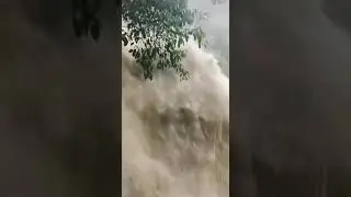 Monkey falls - Kavi Aruvi Flood coming at Aaliyar, Valparai