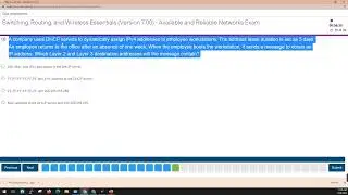 Modules 7 - 9 Available and Reliable Networks Exam