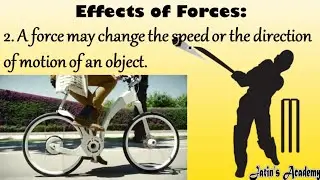 Effects of force Class 6 ICSE Physics @jatinacademy