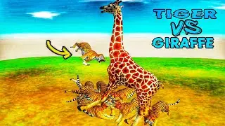 Tiger Vs Giraffe - Animal Revolt Battle Simulator