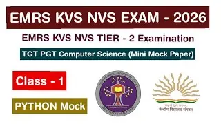 EMRS KVS NVS COMPUTER TEACHER TGT PGT TIER 2 MOCK || EMRS TIER 2 DESCRIPTIVE || #emrs