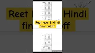 REET level 2 Hindi final cutoff|| Reet manis Hindi result|| हिन्दी final cutoff 2023