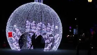 Christmas Light Show at Christmas in the Square Frisco, Texas