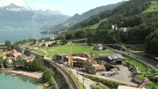Züge entlang dem Walensee