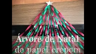 Árvore de Natal de papel crepom - Especial de Natal Ludmilla Débora