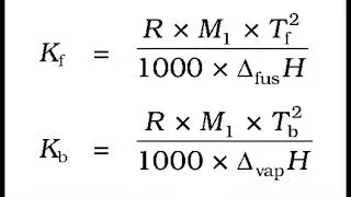 Formula of Kb and Kf | ebullioscopic constant&nbsp;| cryoscopic constant