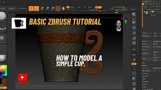Basic Brush Tutorial How to model a simple cup, \\#viralvideo #zbrush
