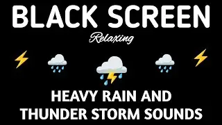 GENTLE RAIN Sounds for Sleeping BLACK SCREEN || Sleep and Meditation - Dark Screen Nature Sounds