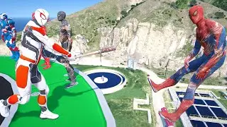 GTA 5 SPIDER-MAN WITH A BASEBALL BAT vs SUPERHEROES! (Euphoria Physics) Ep.83