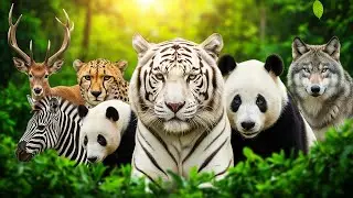 Most Beautiful Wild Animals Walking in a Green Jungle | Cinematic Wildlife Video