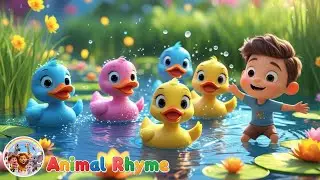 Five Little Ducks | Jack&rsquo;s Viral Color Learning | Number Counting Song