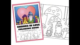 Gnomes in Love Coloring Book by Anne Manera