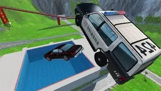 Beamng drive - Heavy Police Chases & Car Jumps #3