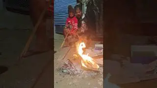#rock fort campfire is burning
