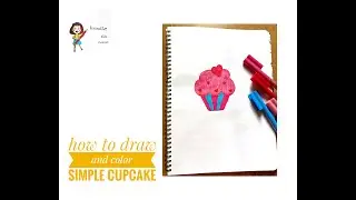 How to draw simple cupcake| how to draw and color cupcake.