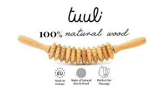 Wooden Cellulite Massage Roller Maderotherapy - Curved Massager - Tuuli