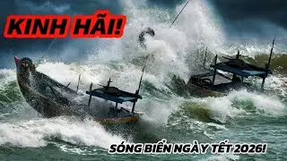 KINH HÃI TỘT ĐỘ! Ghe Phá Sóng Lớn Vào Cửa Biển La Gi. Biển Động Kiểu Này Ngư Dân DỄ MẤT TẾT 2026!
