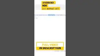 What Android NDK C++ method name tells? #shortvideo #shorts